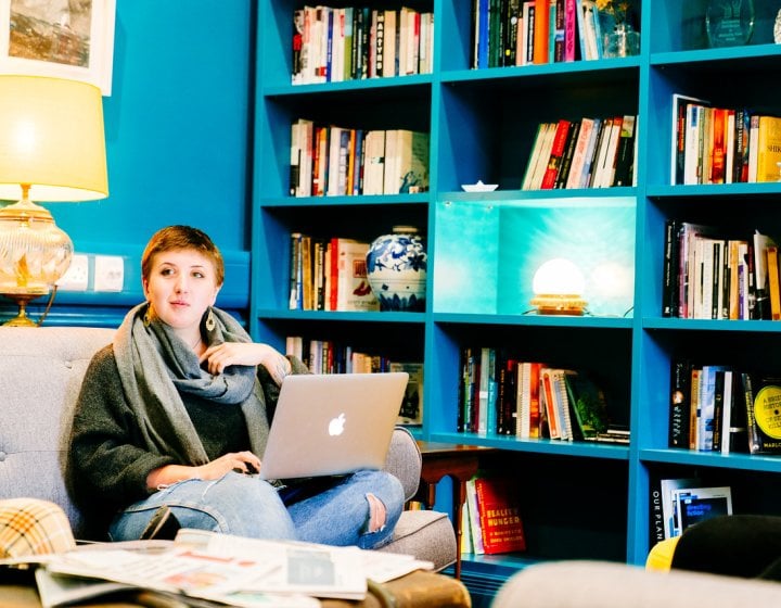 Student in the Lighthouse facility
