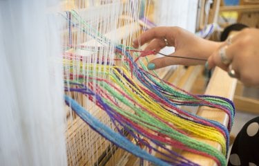 Student working at the Fashion & Textiles Institute