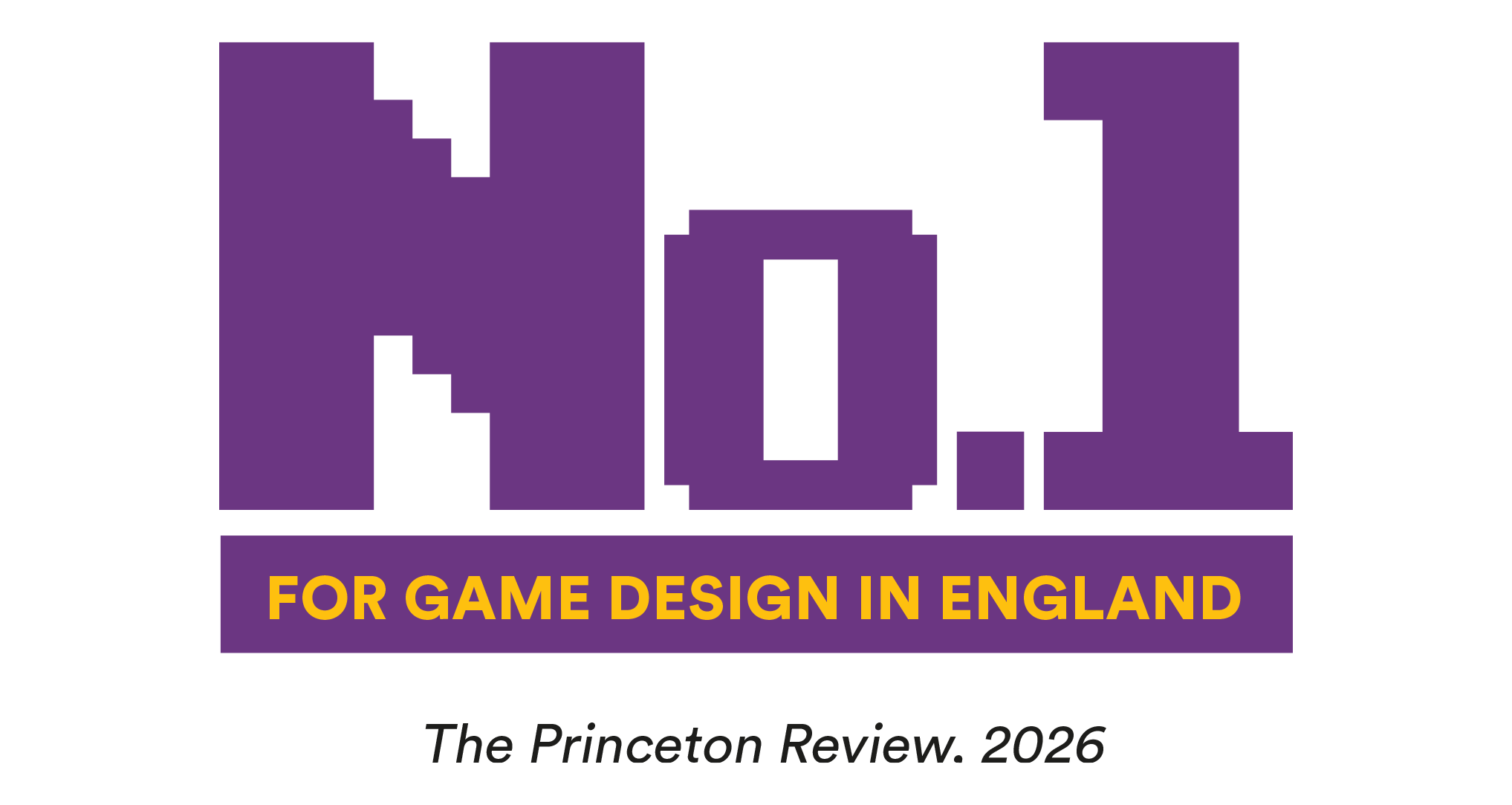 Number one for game design in England from the Princeton Review 2026