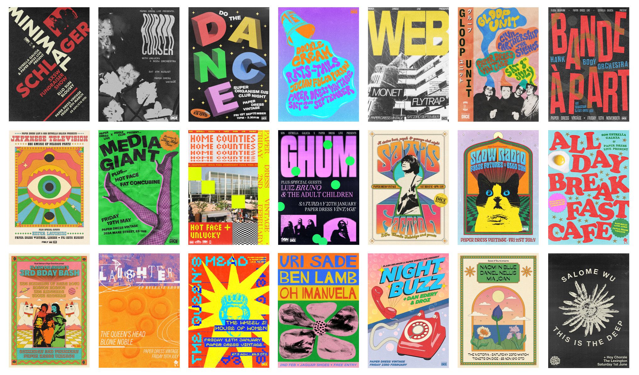 A range of posters