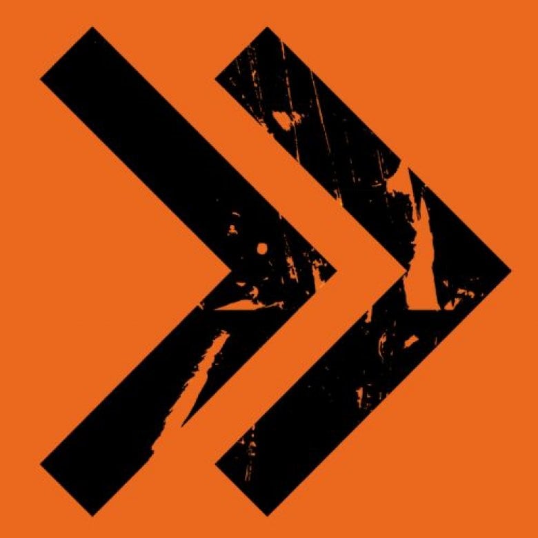 Fresh from Falmouth logo - orange background with black chevrons overlaid