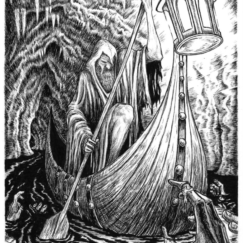 A pen and ink illustration