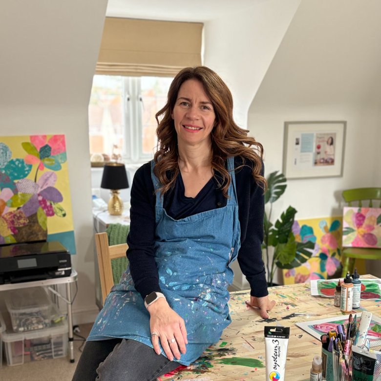 Claire in her studio