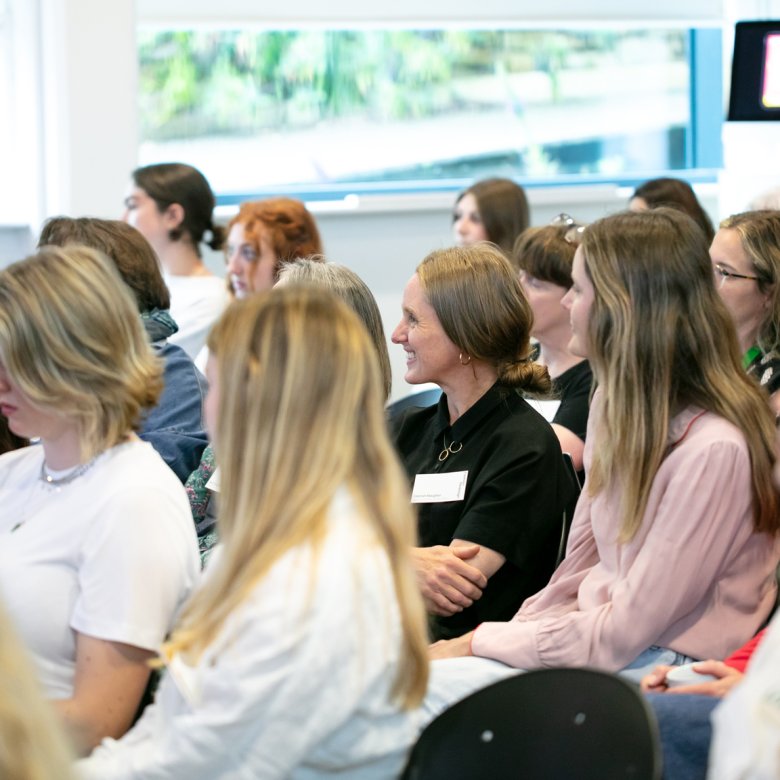 A group of people at a lecture