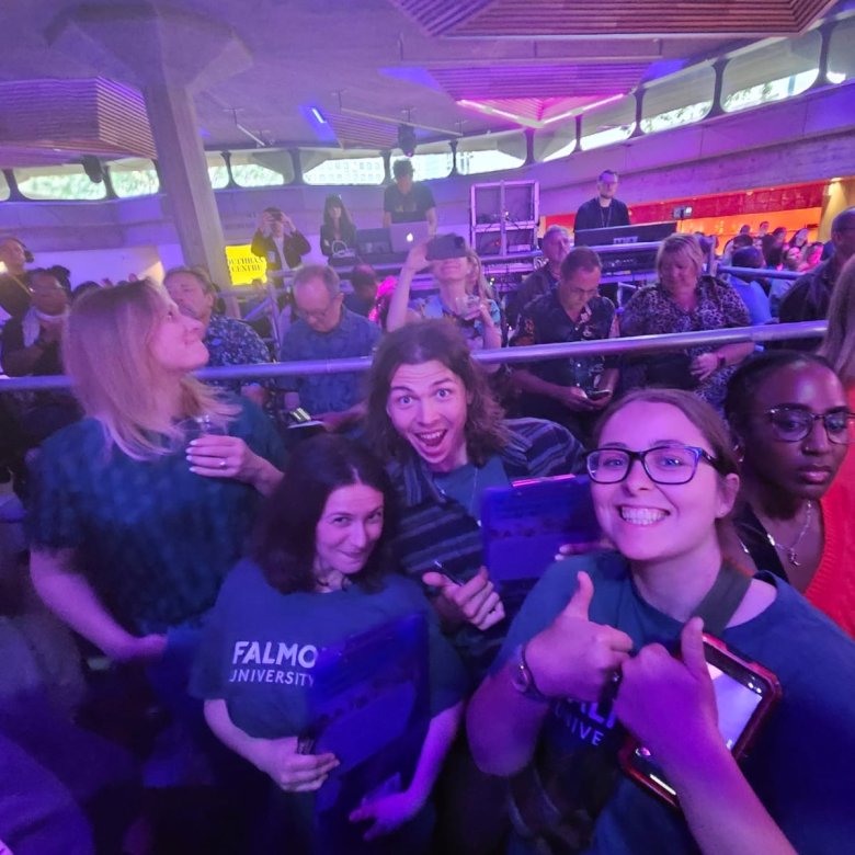 A group of students at a music festival