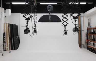 Photo of a photography studio with equipment