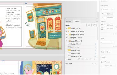 Indesign file of a children's book spread