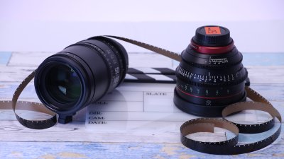 camera lens with a film role