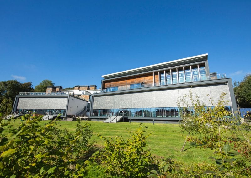 Exterior of the AMATA building on Penryn Campus