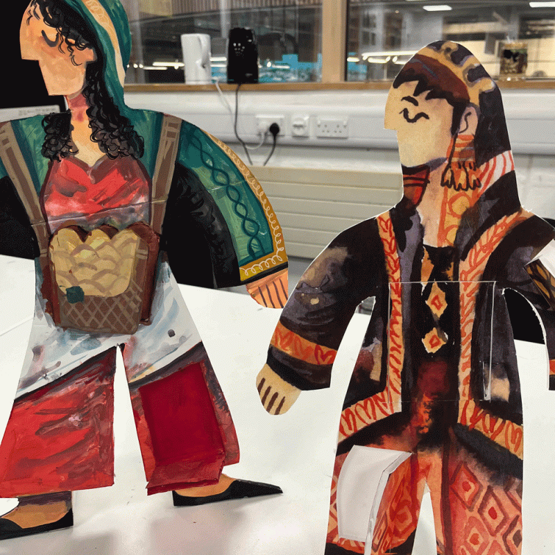 Bangladeshi women cut outs