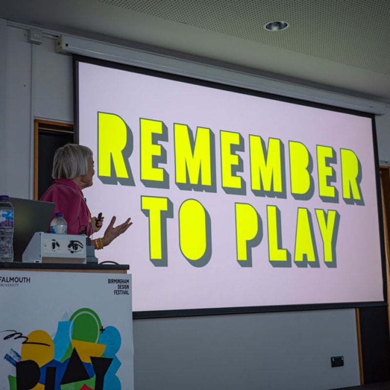 Morag encouraging students to play with their work