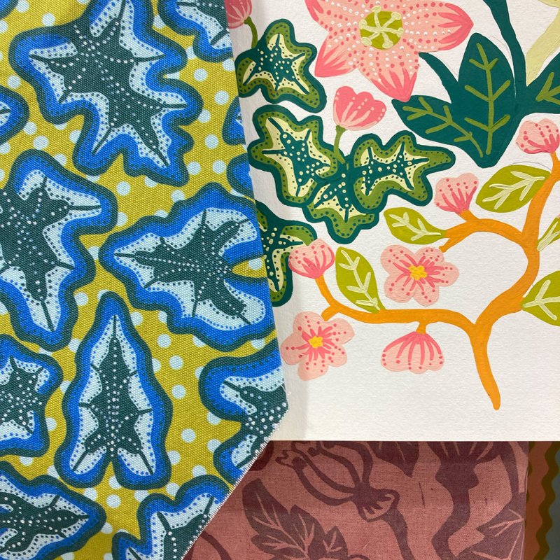 Colourful textile designs 