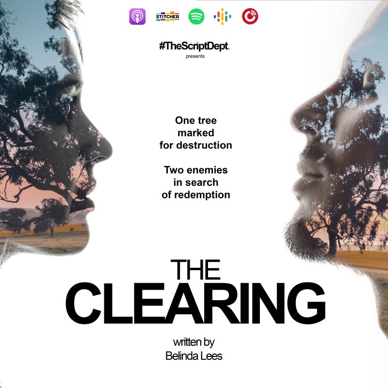 A poster for a film called The Clearing with two silhouettes
