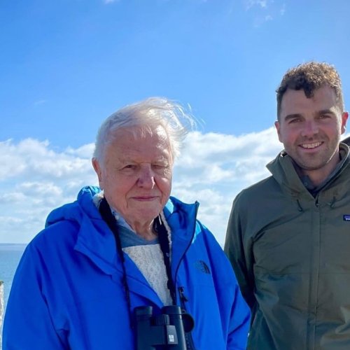 Same Stewart with Sir David Attenborough